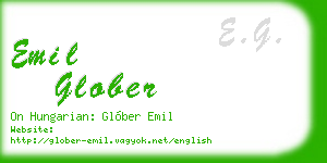 emil glober business card